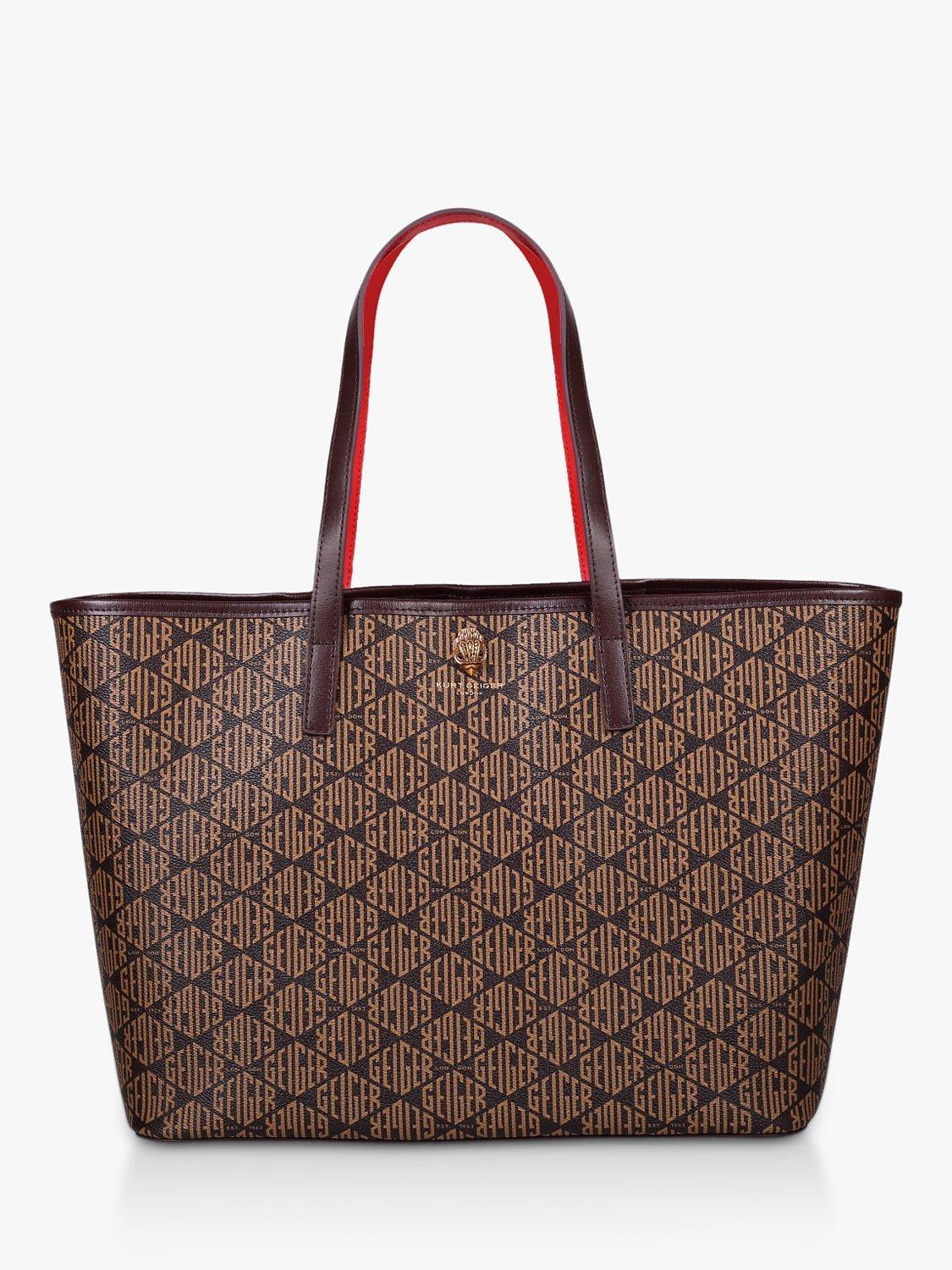 Product image 1 of 5, which shows Kurt Geiger London Monogram Richmond Shopper Bag, Brown