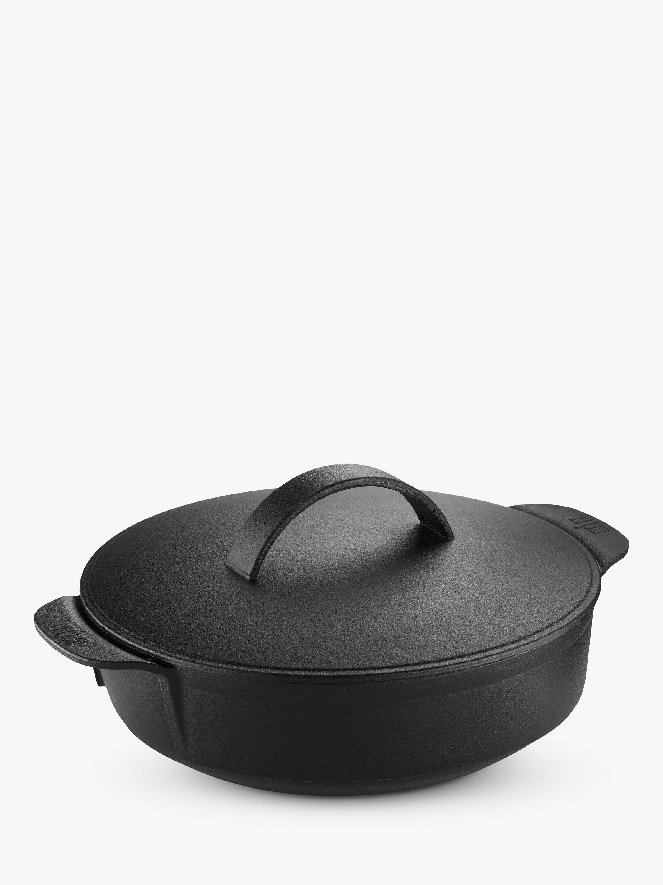 Weber BBQ Enamelled Cast Iron Dutch Oven & Lid, 6L, Black