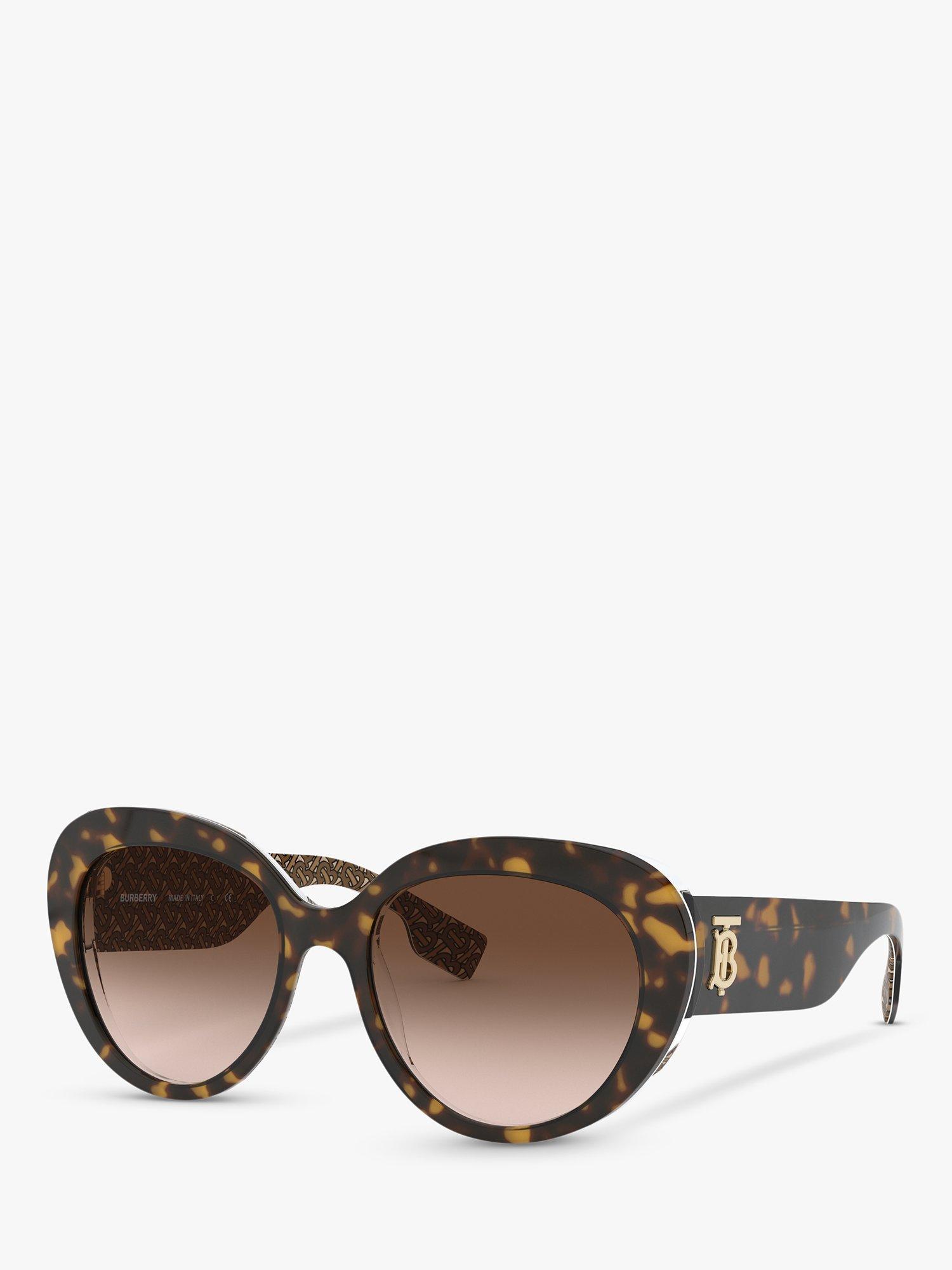 Burberry BE4298 Women's Cat's Eye Sunglasses, Dark Havana/Brown Gradient