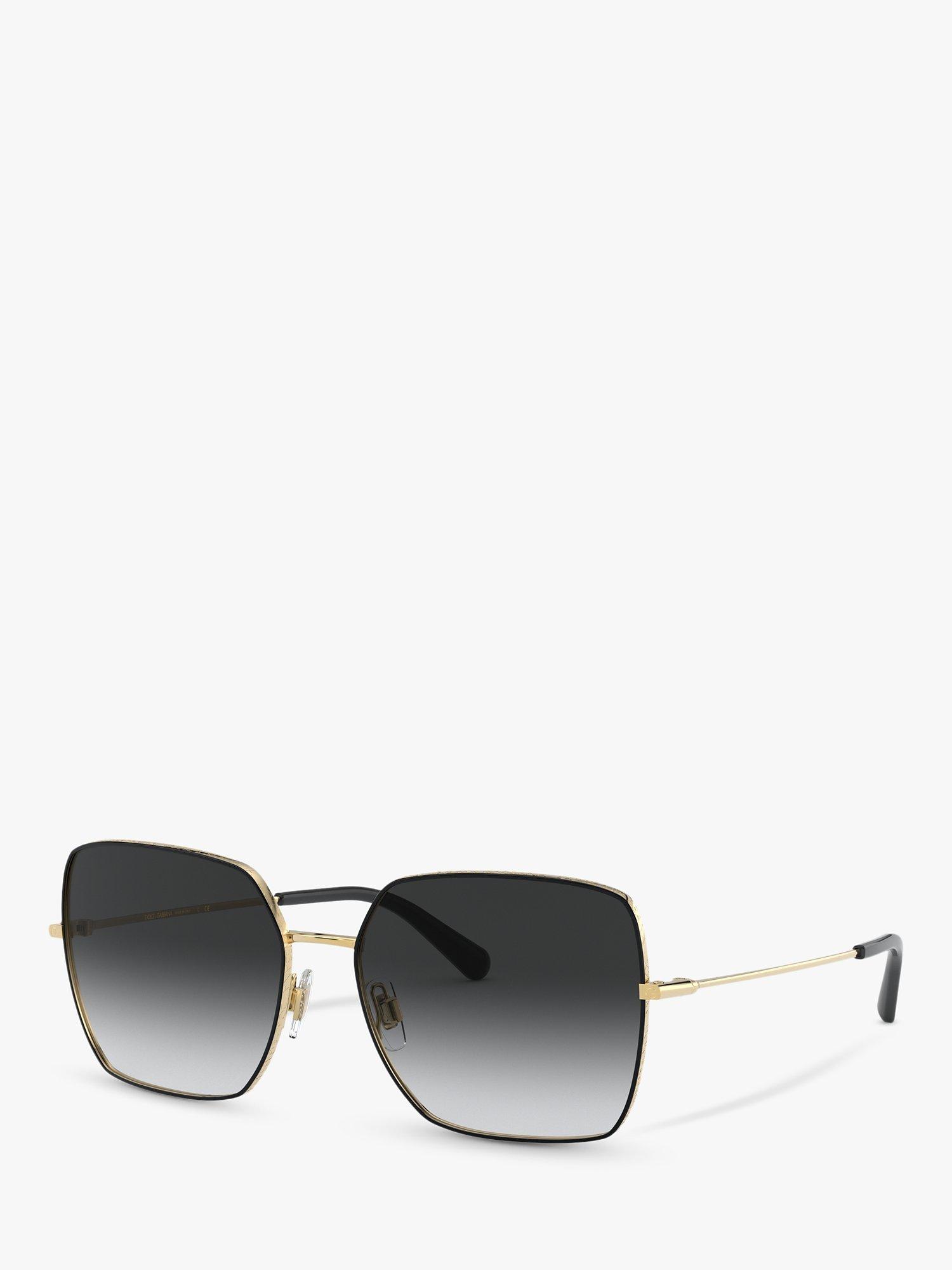 Dolce & Gabbana DG2242 Women's Square Sunglasses, Gold/Black