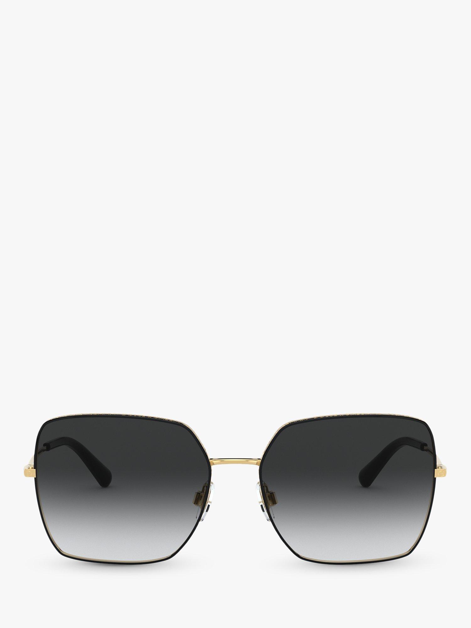 Dolce & Gabbana DG2242 Women's Square Sunglasses, Gold/Black