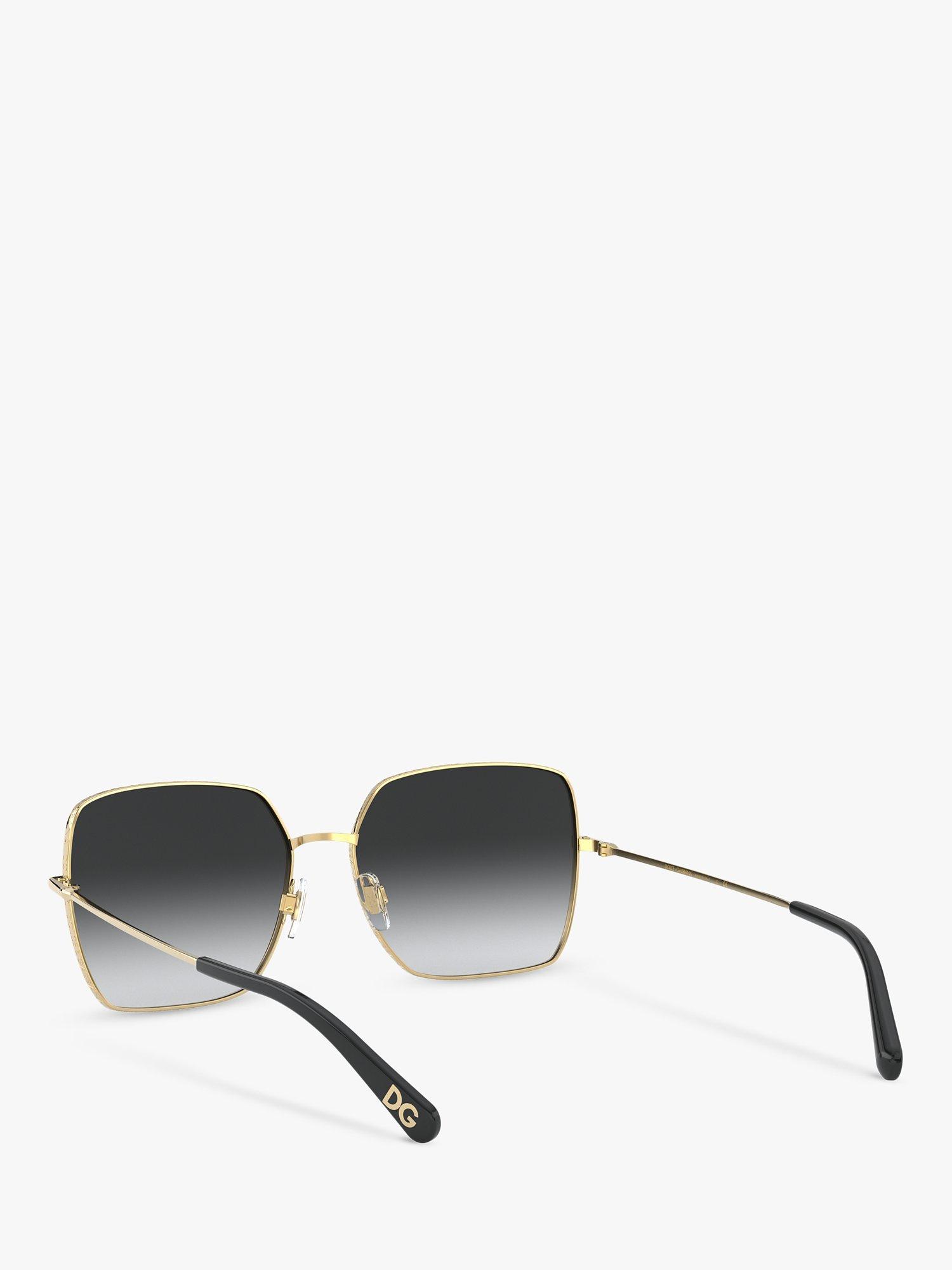 Dolce & Gabbana DG2242 Women's Square Sunglasses, Gold/Black