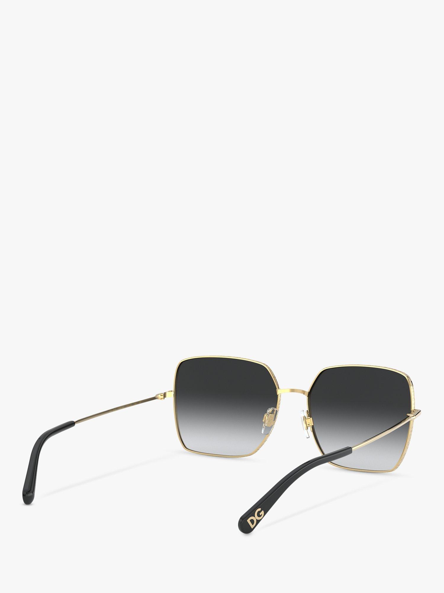 Dolce & Gabbana DG2242 Women's Square Sunglasses, Gold/Black