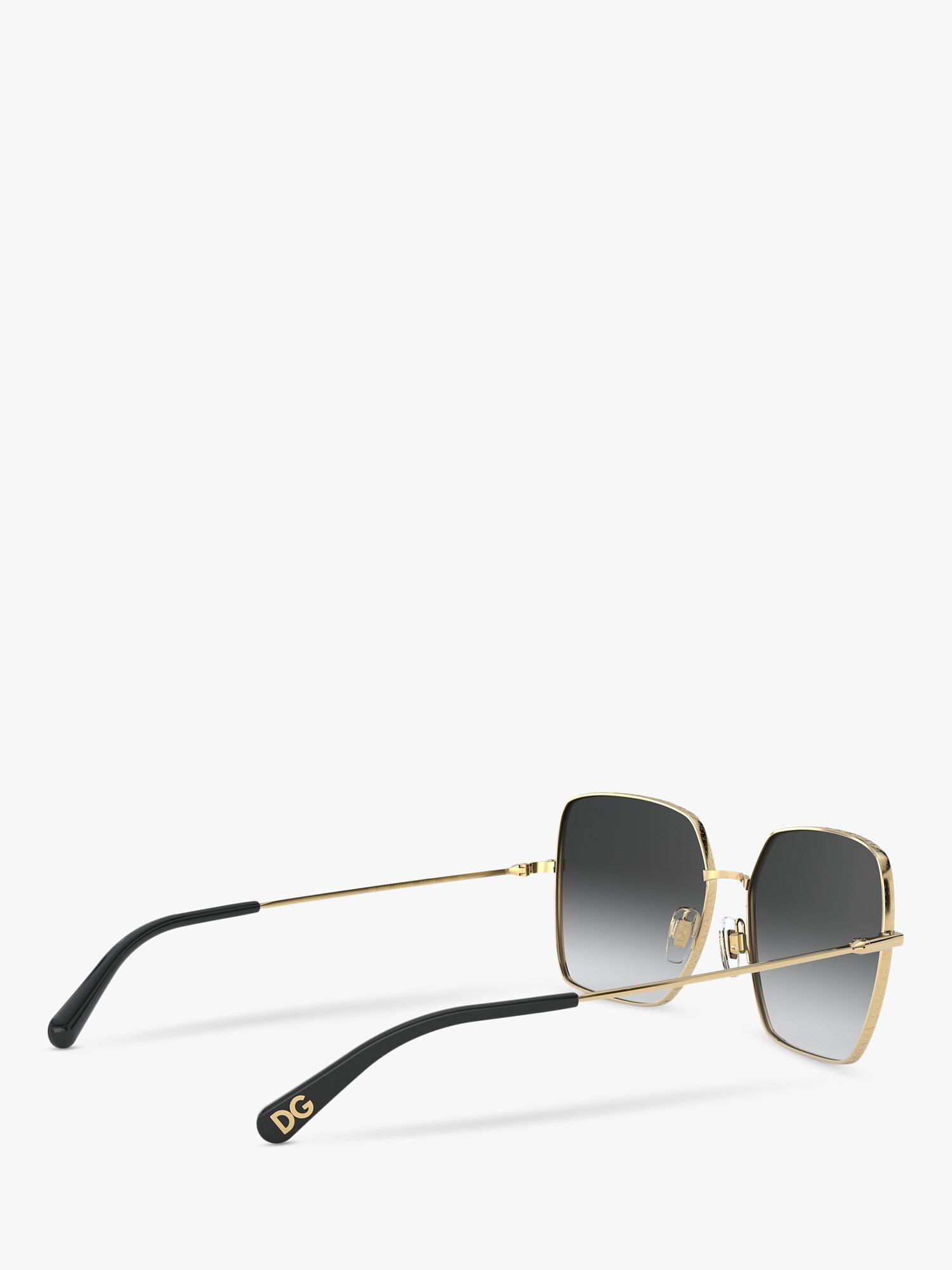 Dolce & Gabbana DG2242 Women's Square Sunglasses, Gold/Black