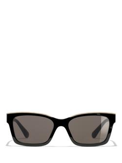 CHANEL Square Sunglasses CH5417 Black/Beige - view 2, Black/Beige