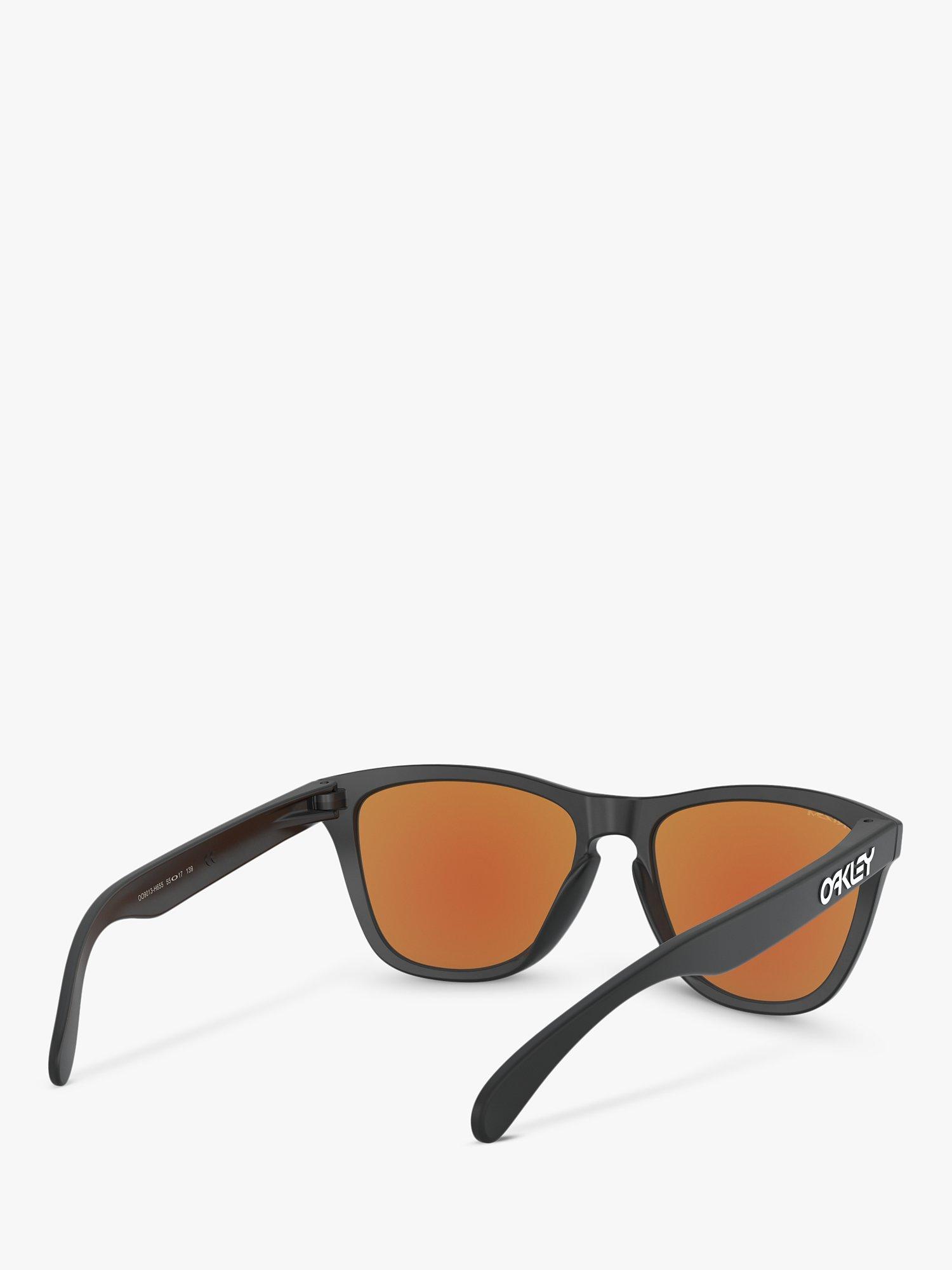 Product image 8 of 11, which shows Oakley OO9013 Men's Frogskins Prizm Square Sunglasses, Matte Black/Mirror Purple