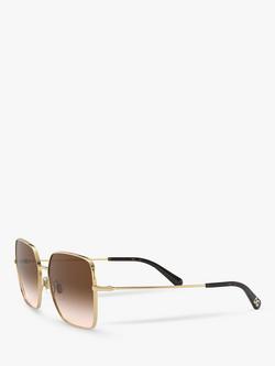 Dolce & Gabbana DG2242 Women's Square Sunglasses - view 2, Gold/Brown Gradient
