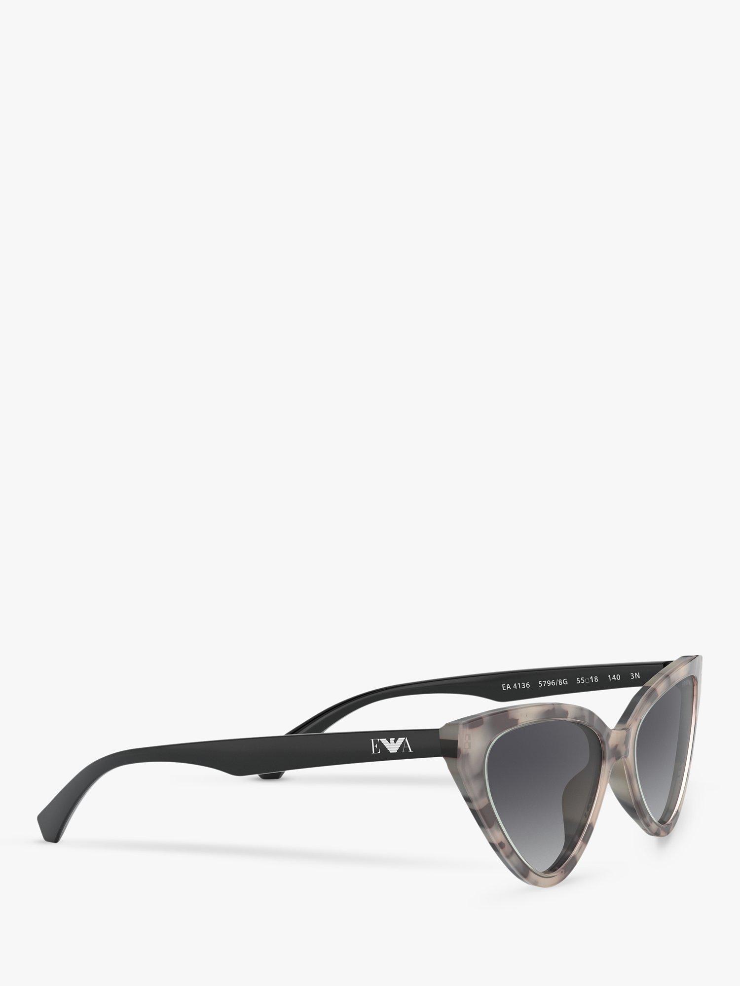 Product image 11 of 11, which shows Emporio Armani EA4136 Women's Cat's Eye Sunglasses, Pink Havana/Grey Gradient