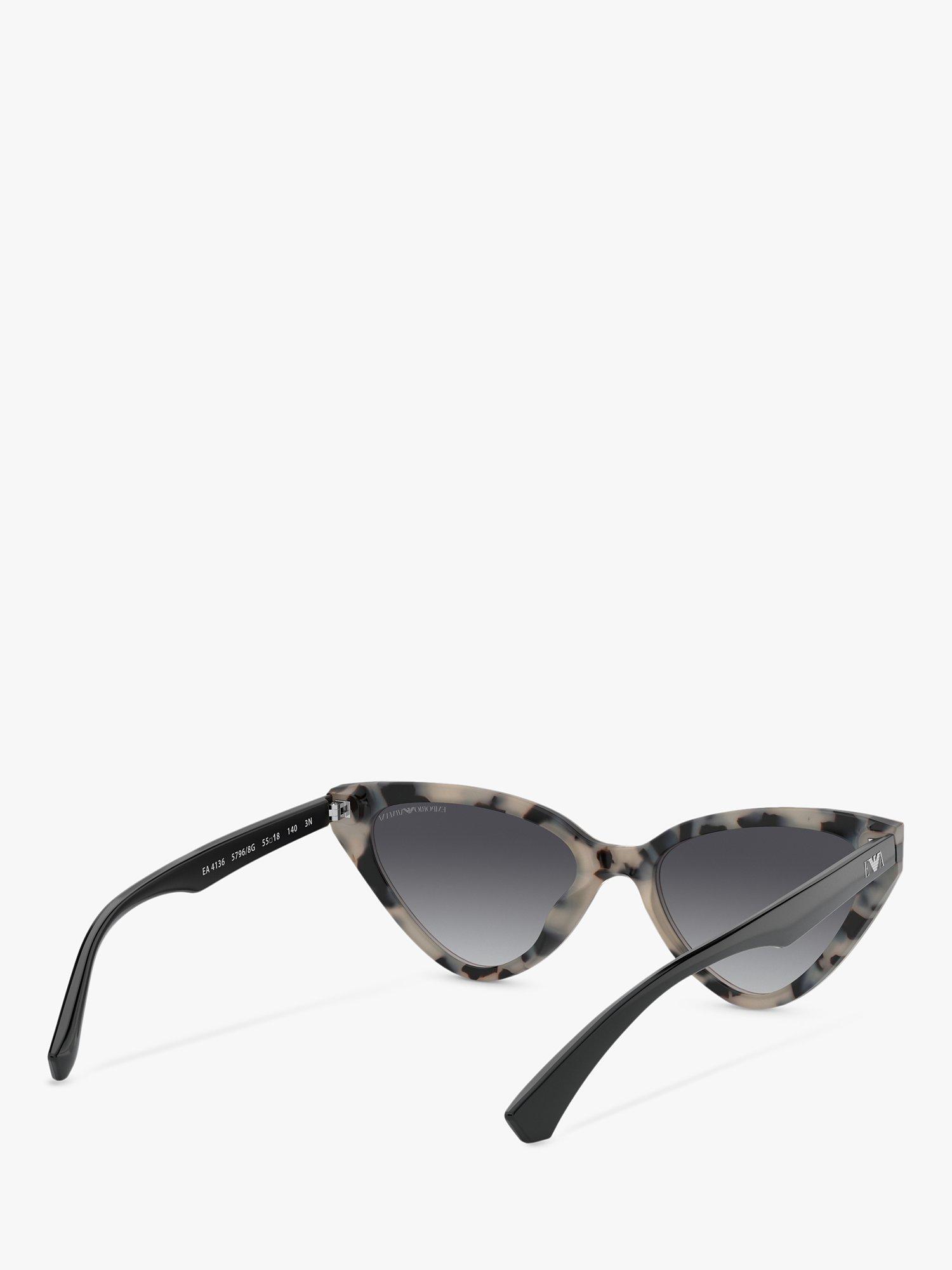 Product image 8 of 11, which shows Emporio Armani EA4136 Women's Cat's Eye Sunglasses, Pink Havana/Grey Gradient