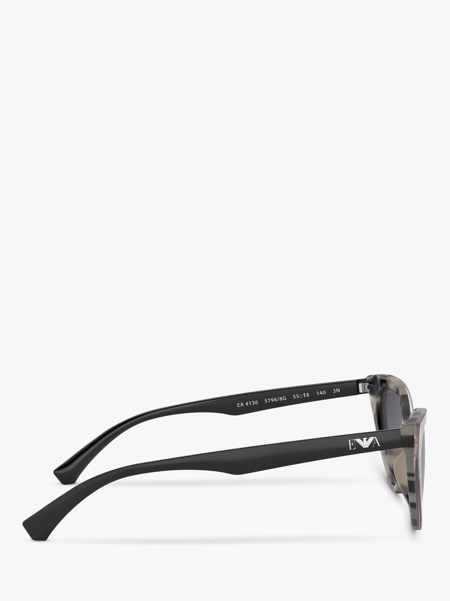 Product image 10 of 11, which shows Emporio Armani EA4136 Women's Cat's Eye Sunglasses, Pink Havana/Grey Gradient