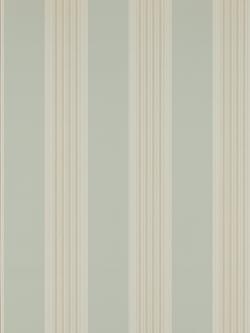 Colefax and Fowler Tealby Stripe Wallpaper, Aqua / Beige 07991/04