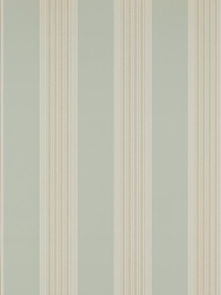 Colefax and Fowler Tealby Stripe Wallpaper, Aqua / Beige 07991/04