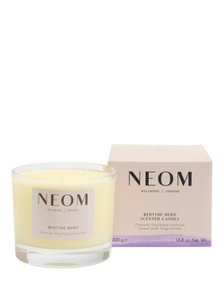 NEOM Wellbeing London Bedtime Hero 3 Wick Scented Candle, 420g, Multi