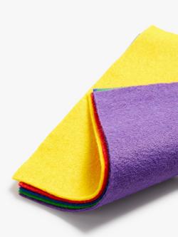 Habico Felt Fabric Square, Pack of 10, Brights - view 2, Brights