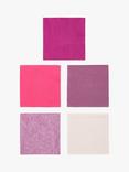 Habico Felt Fabric Square, Pack of 10, Pink