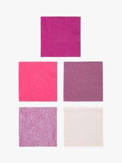 Habico Felt Fabric Square, Pack of 10, Pink, Pink