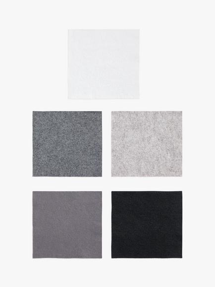 Habico Felt Fabric Square, Pack of 10, Black, Black