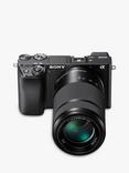 Sony A6100 Compact System Camera with 16-50mm OSS Lens & 55-210mm OSS Lens, 4K Ultra HD, 24.2MP, Wi-Fi, Bluetooth, NFC, EVF, 3" Tilting Touch Screen, Double Zoom Lens Kit, Black