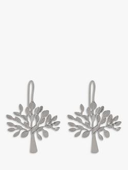 Mulberry Tree Drop Earrings, Silver, Silver