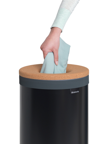 Brabantia Cork Lid Laundry Bin, 35L - view 2, Black
