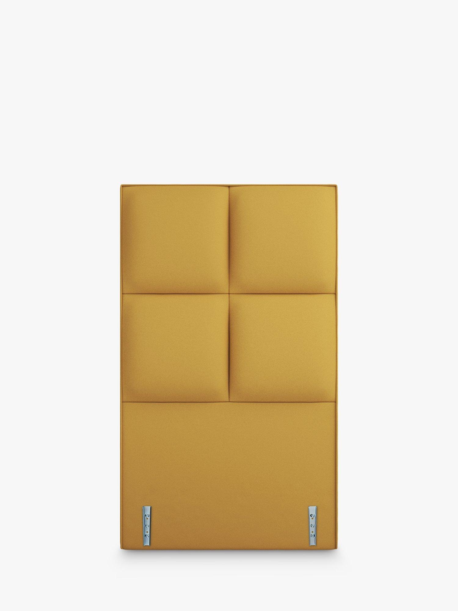 Vispring Ares Full Depth Upholstered Headboard, Single, Plush Saffron, FSC-Certified (Chipboard)