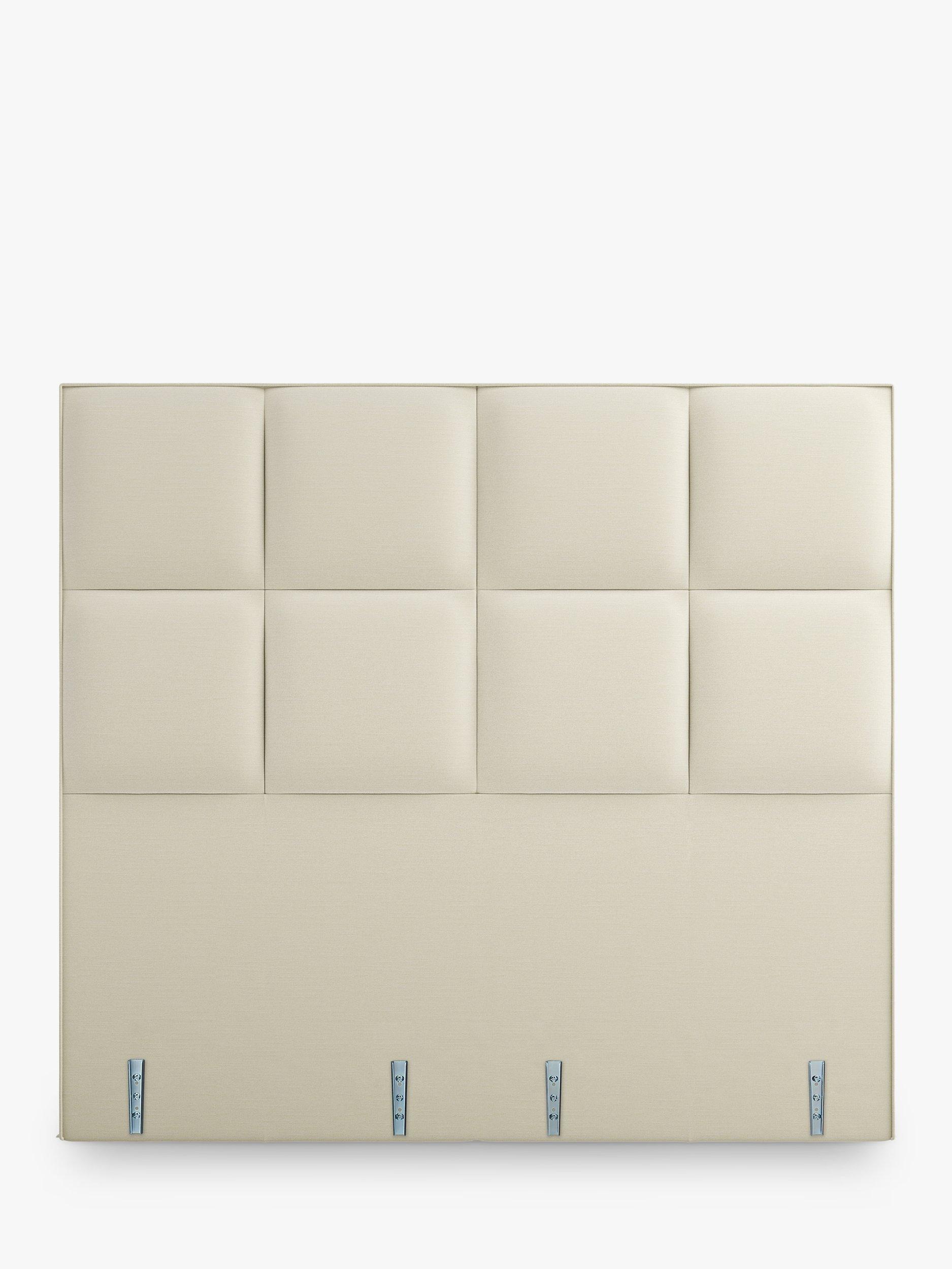 Vispring Ares Full Depth Upholstered Headboard, Single, Gem Cream, FSC-Certified (Chipboard)