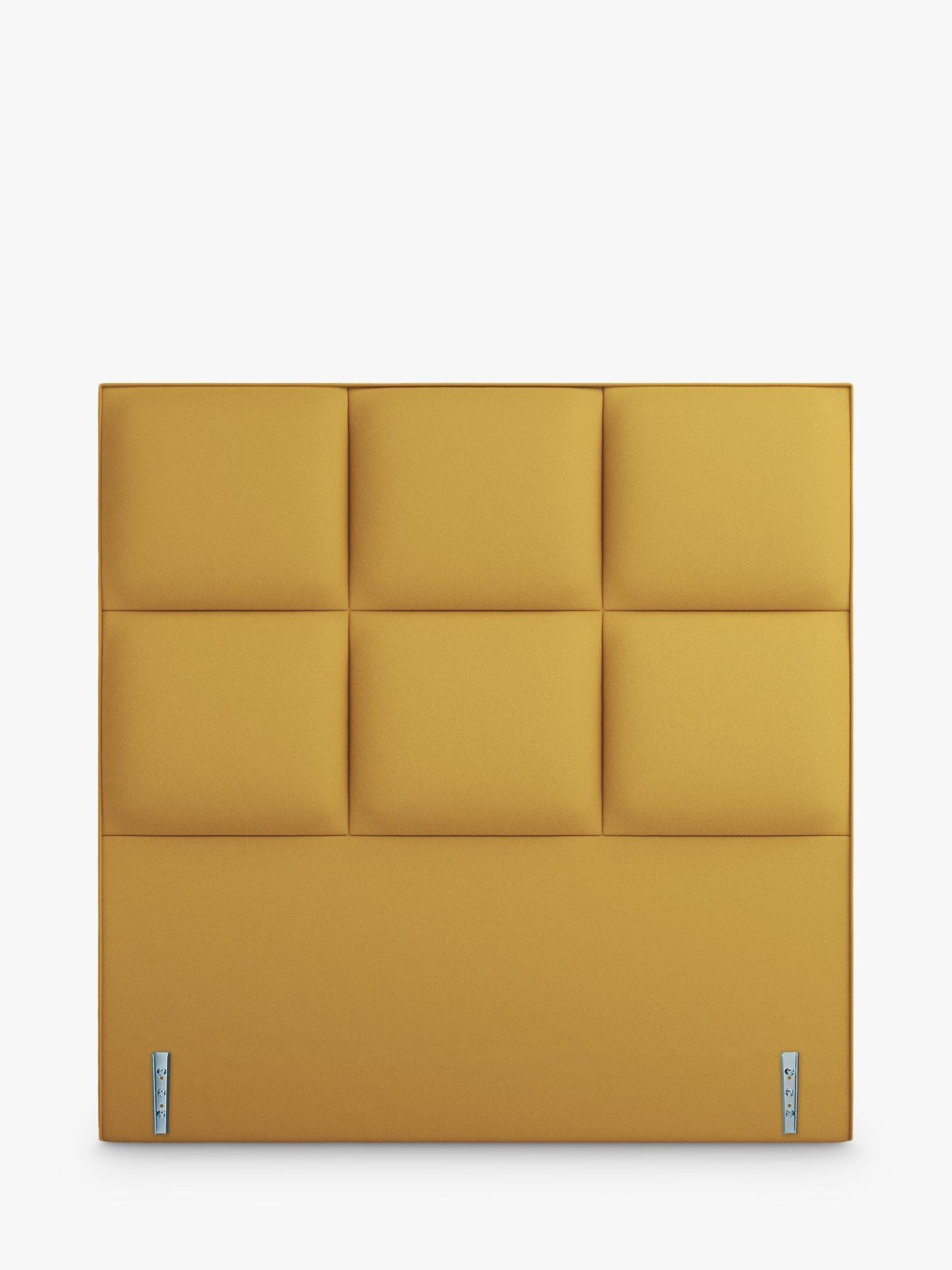 Vispring Ares Full Depth Upholstered Headboard, King Size, Plush Saffron, FSC-Certified (Chipboard)