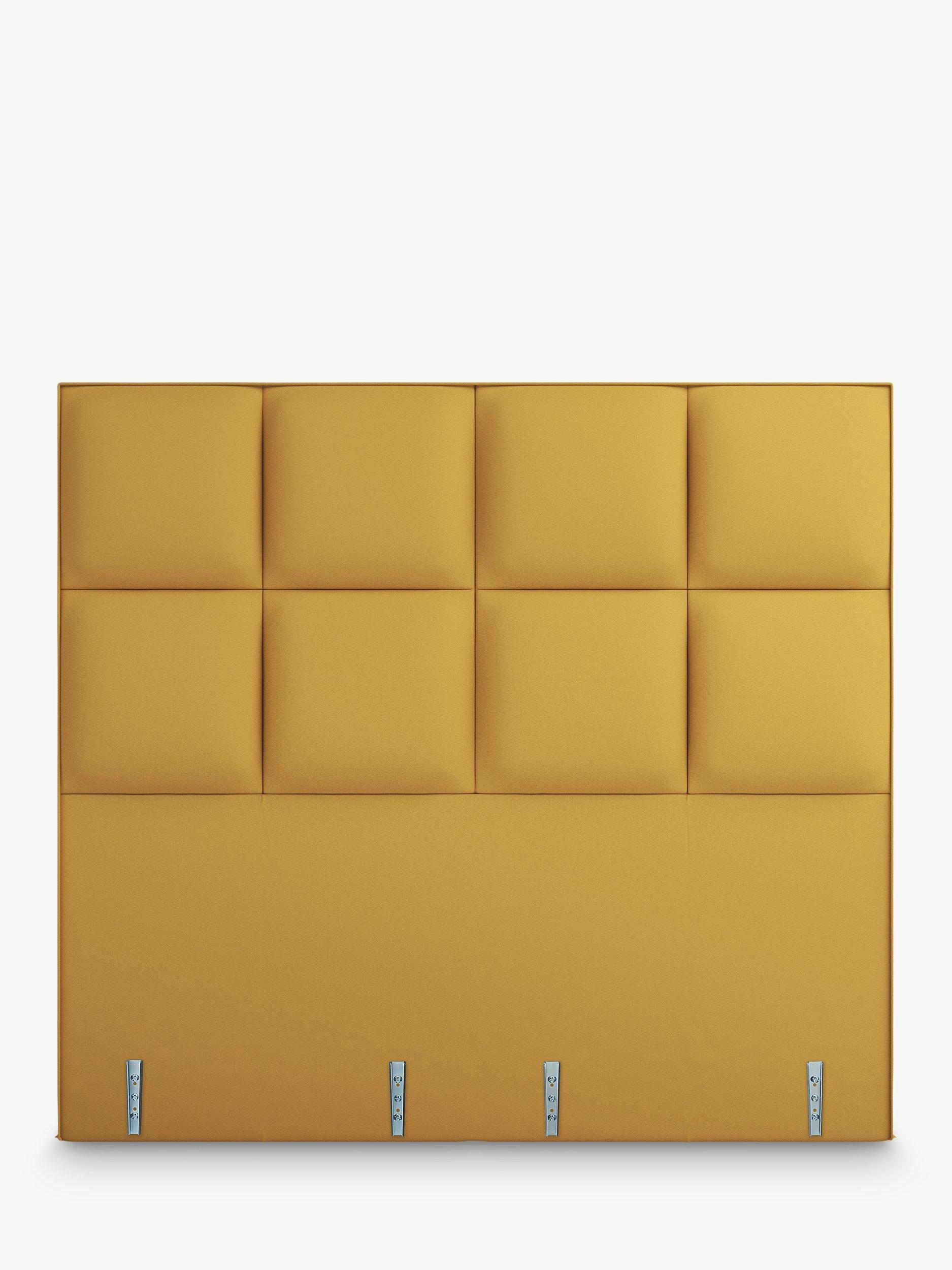 Vispring Ares Full Depth Upholstered Headboard, Emperor, Plush Saffron, FSC-Certified (Chipboard)