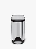 simplehuman Butterfly Bathroom Pedal Bin, 9L, Stainless Steel