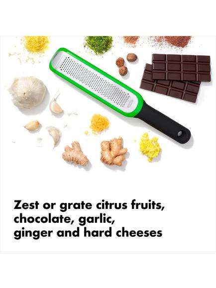 OXO Good Grips Etched Fine Zester - view 2, Black/Silver