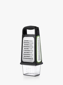 OXO Good Grips Box Grater, Slicer & Zester, Black/Silver