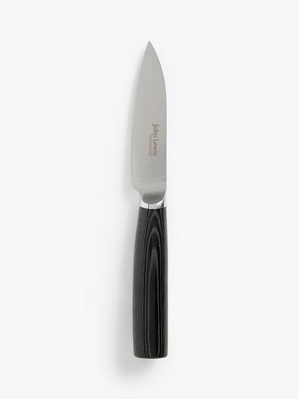 John Lewis Professional Paring Knife, 9cm, Silver/Black