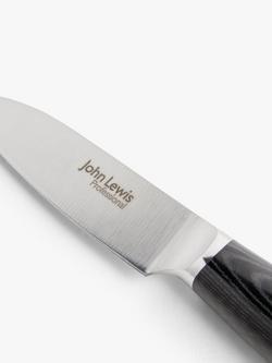 John Lewis Professional Paring Knife, 9cm - view 2, Silver/Black