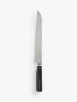 John Lewis Professional Bread Knife, 20cm, Silver/Black