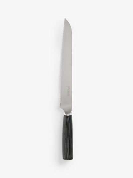 John Lewis Professional Bread Knife, 20cm, Silver/Black