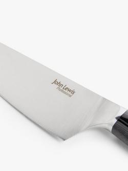 John Lewis Professional Chef's Knife, 20cm - view 2, Silver/Black