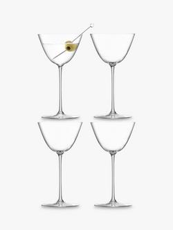 LSA International Borough Martini Glasses, Set of 4, 195ml, Clear, Clear