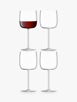 LSA International Borough Red Wine Glasses, Set of 4, 450ml, Clear, Clear