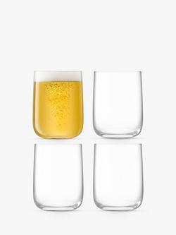 LSA International Borough Bar Glasses, Set of 4, 625ml, Clear, Clear
