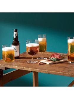 LSA International Borough Pilsner Beer Glasses, Set of 4, 440ml, Clear - view 2, Clear