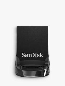 SanDisk Ultra Fit USB 3.2 Portable Flash Drive, 128GB, Black