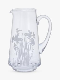 Dartington Crystal Bloom Daffodil Jug Vase, H22.5cm - view 2, Clear