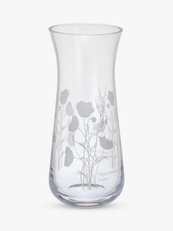 Dartington Crystal Bloom Poppy Vase, H18cm, Clear - view 2, Clear