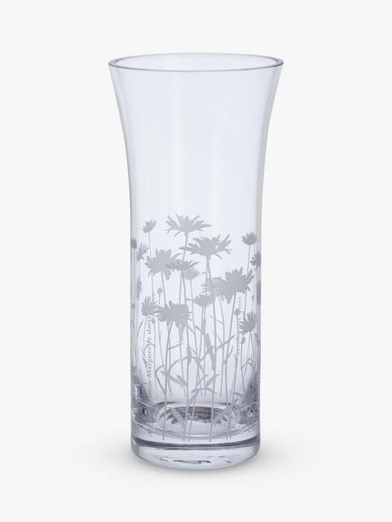 Dartington Crystal Bloom Marguerite Trumpet Vase, H25cm, Clear, Clear