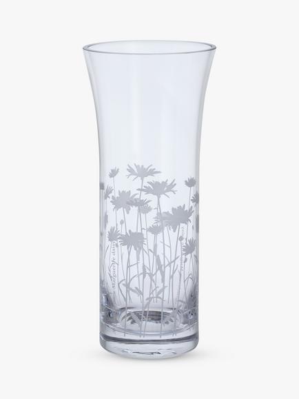 Dartington Crystal Bloom Marguerite Trumpet Vase, H25cm, Clear - view 2, Clear