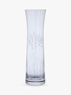 Dartington Crystal Bloom Lavender Glass Vase, H32cm, Clear, Clear