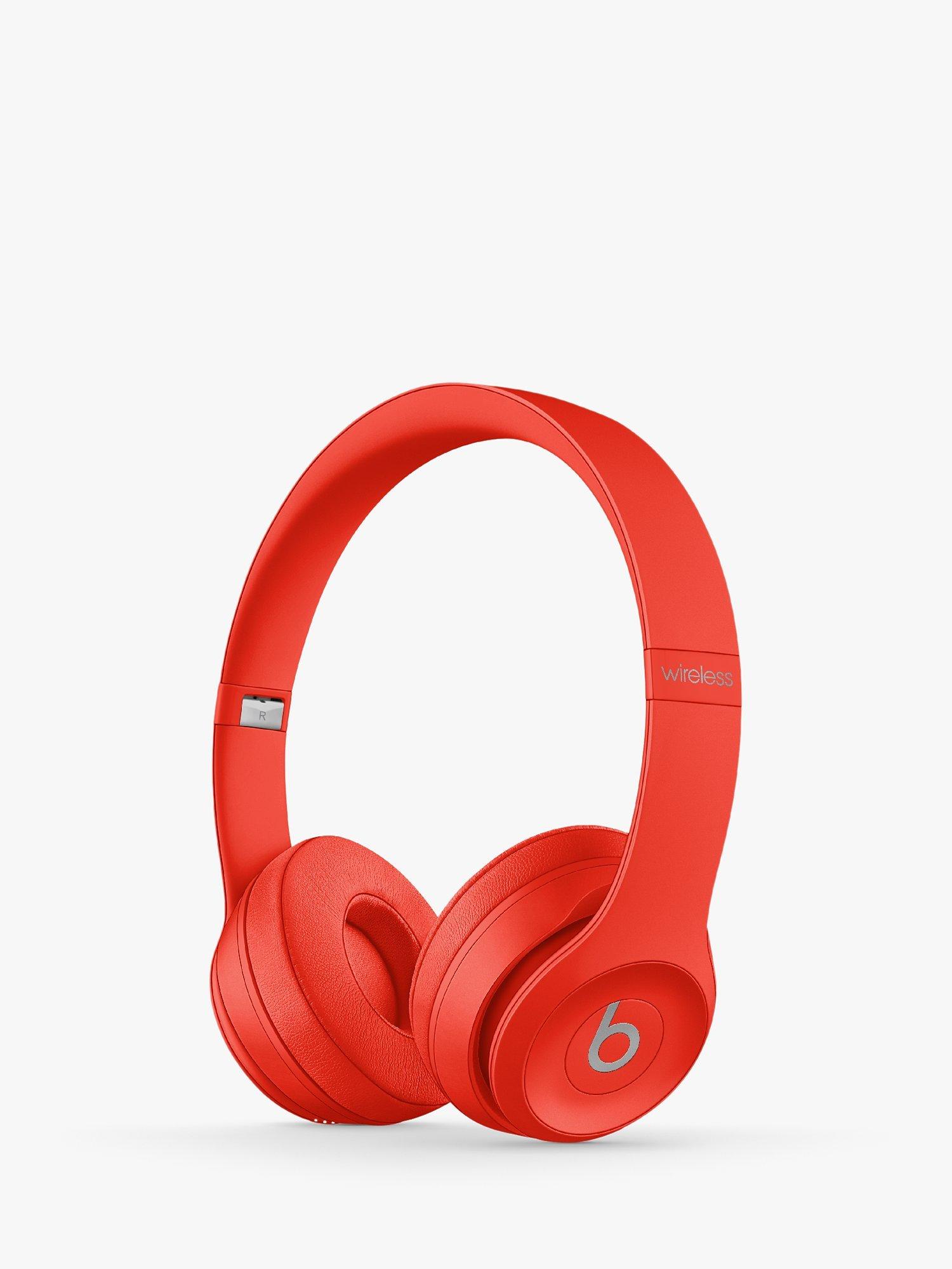 Beats Solo Wireless Bluetooth On Ear Headphones with Mic Remote Red