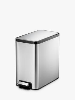 EKO Ecoslim Pedal Bin, Stainless Steel 8L, Stainless Steel