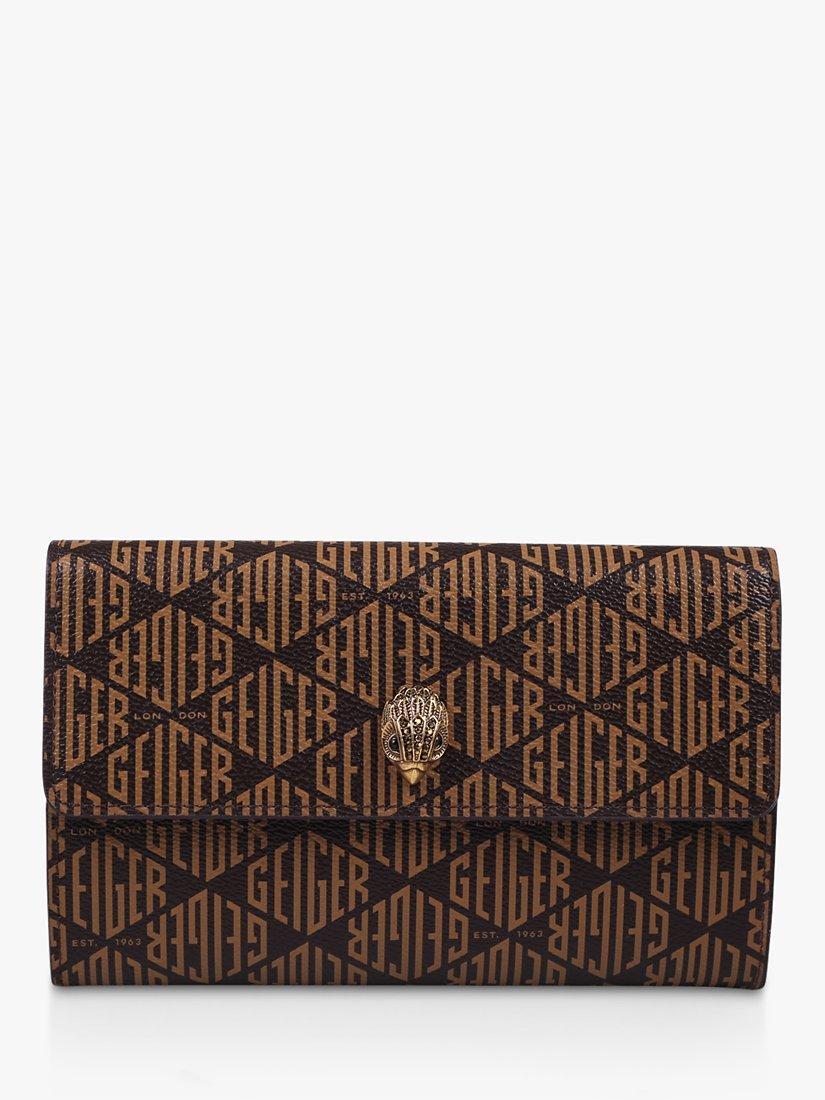 Product image 1 of 4, which shows Kurt Geiger London Kensington Monogram Wallet Bag, Brown