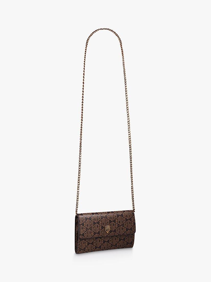 Product image 3 of 4, which shows Kurt Geiger London Kensington Monogram Wallet Bag, Brown